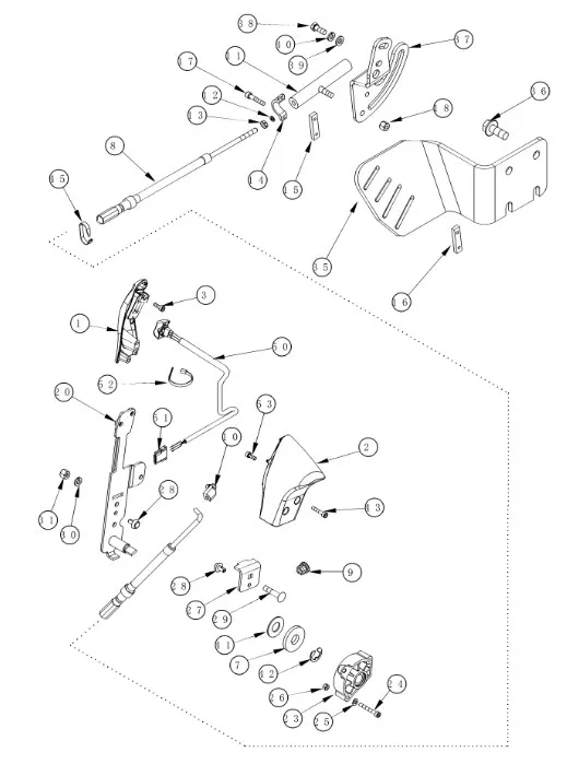 198834A2 - Супорт тяги троса ручного газа Mg.MX