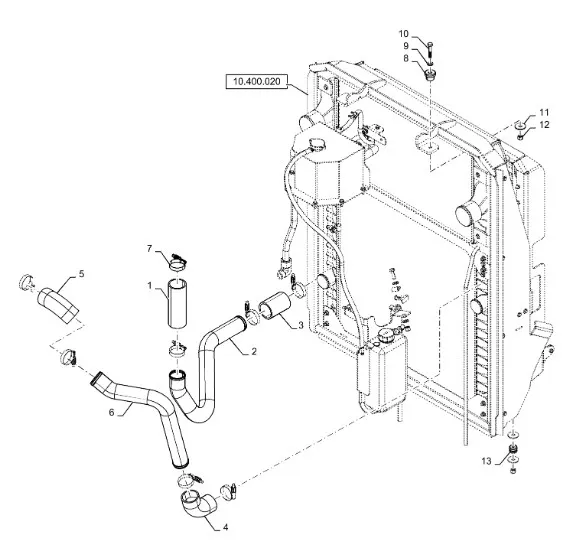 47617527 - Патрубок вод. охл. ДВС T9.505/St.450